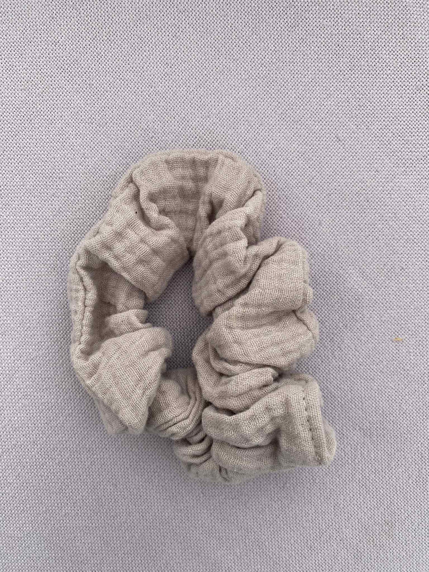 Beige scrunchy