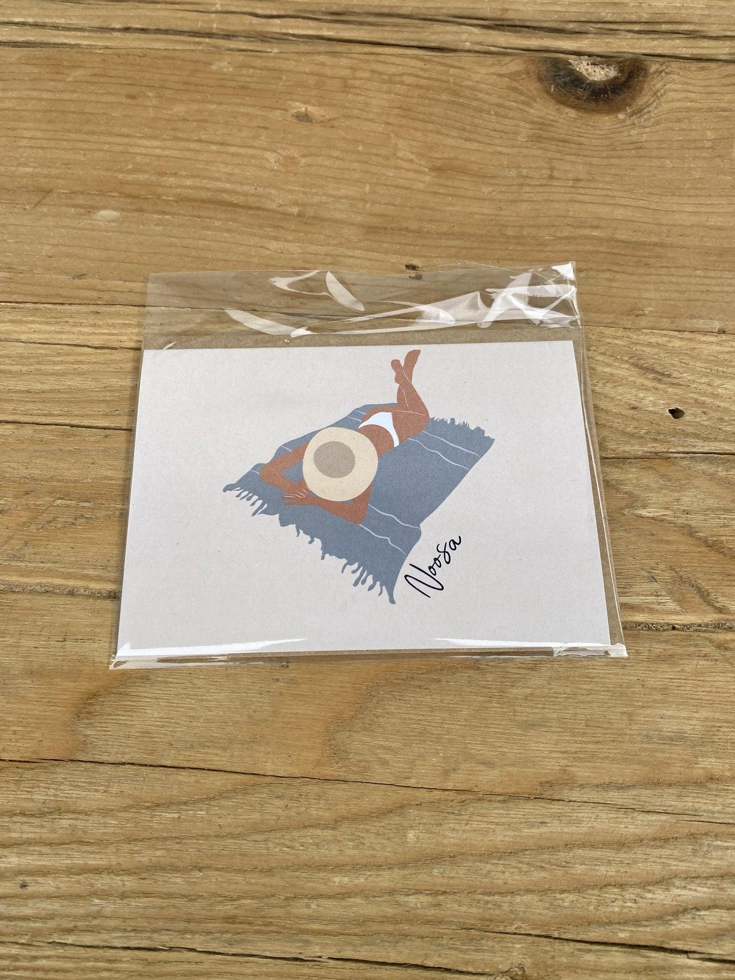 Laying woman gift card