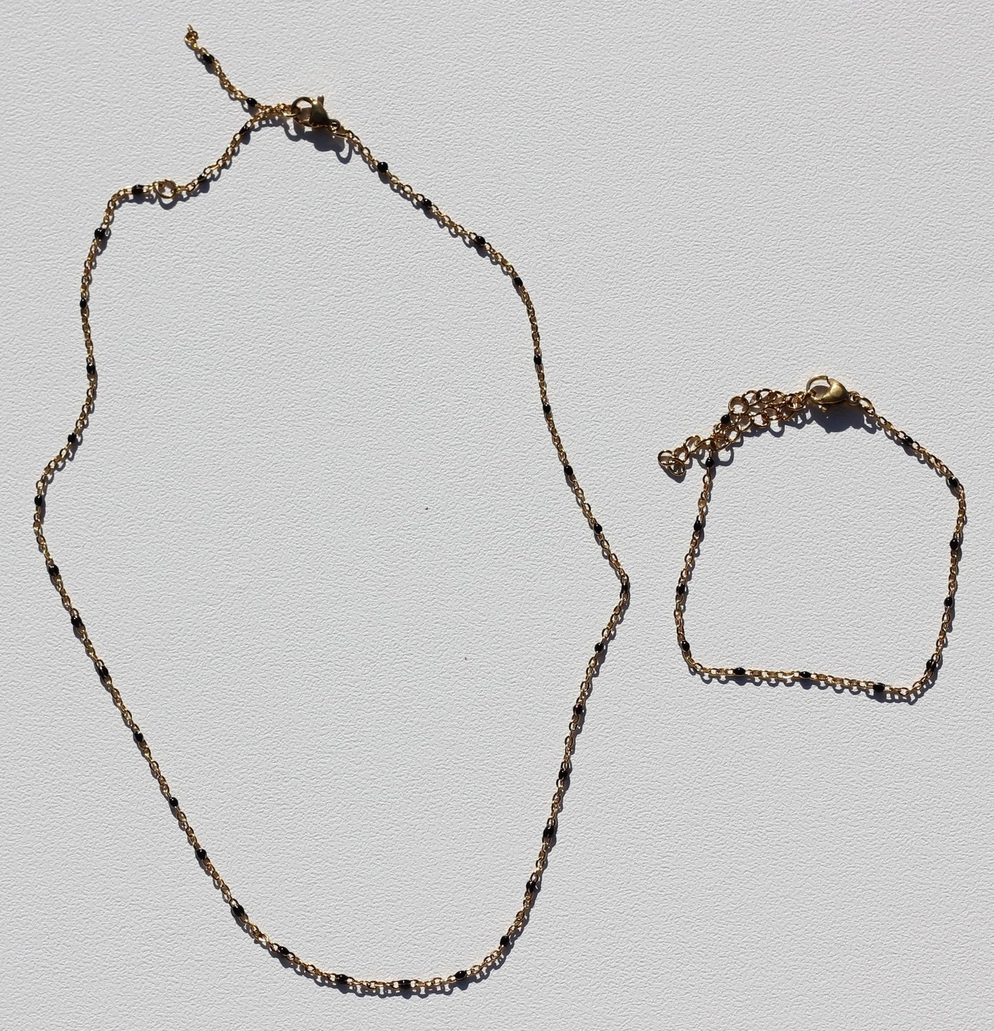 Golden black beaded choker Grace