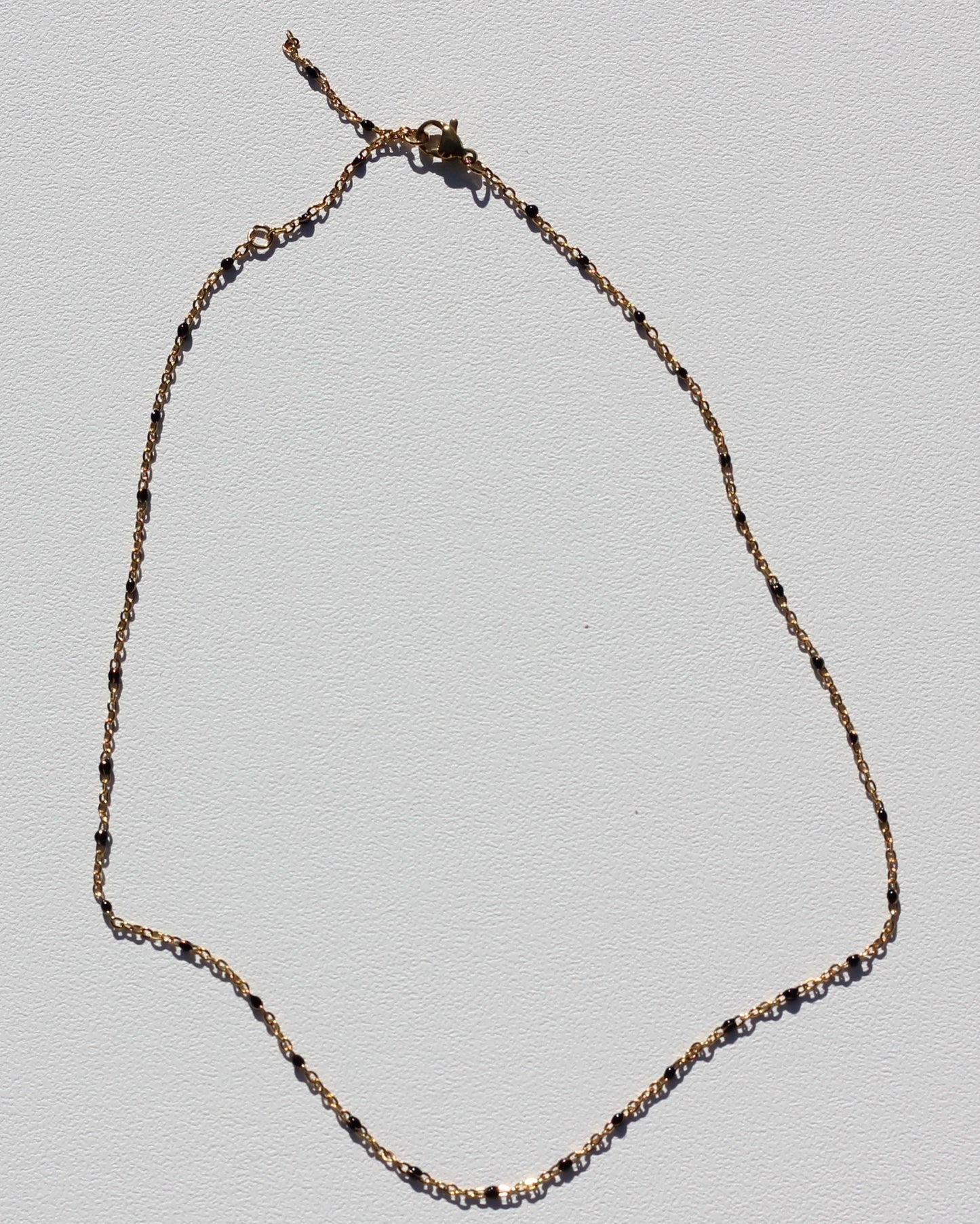 Golden black beaded choker Grace