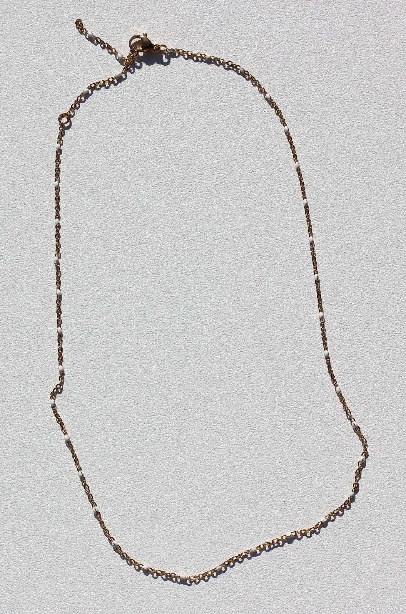 Golden white beaded choker Grace
