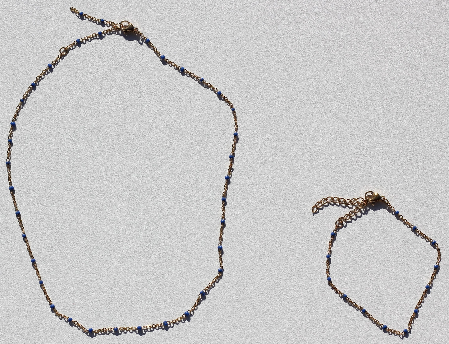 Golden dark blue choker Grace
