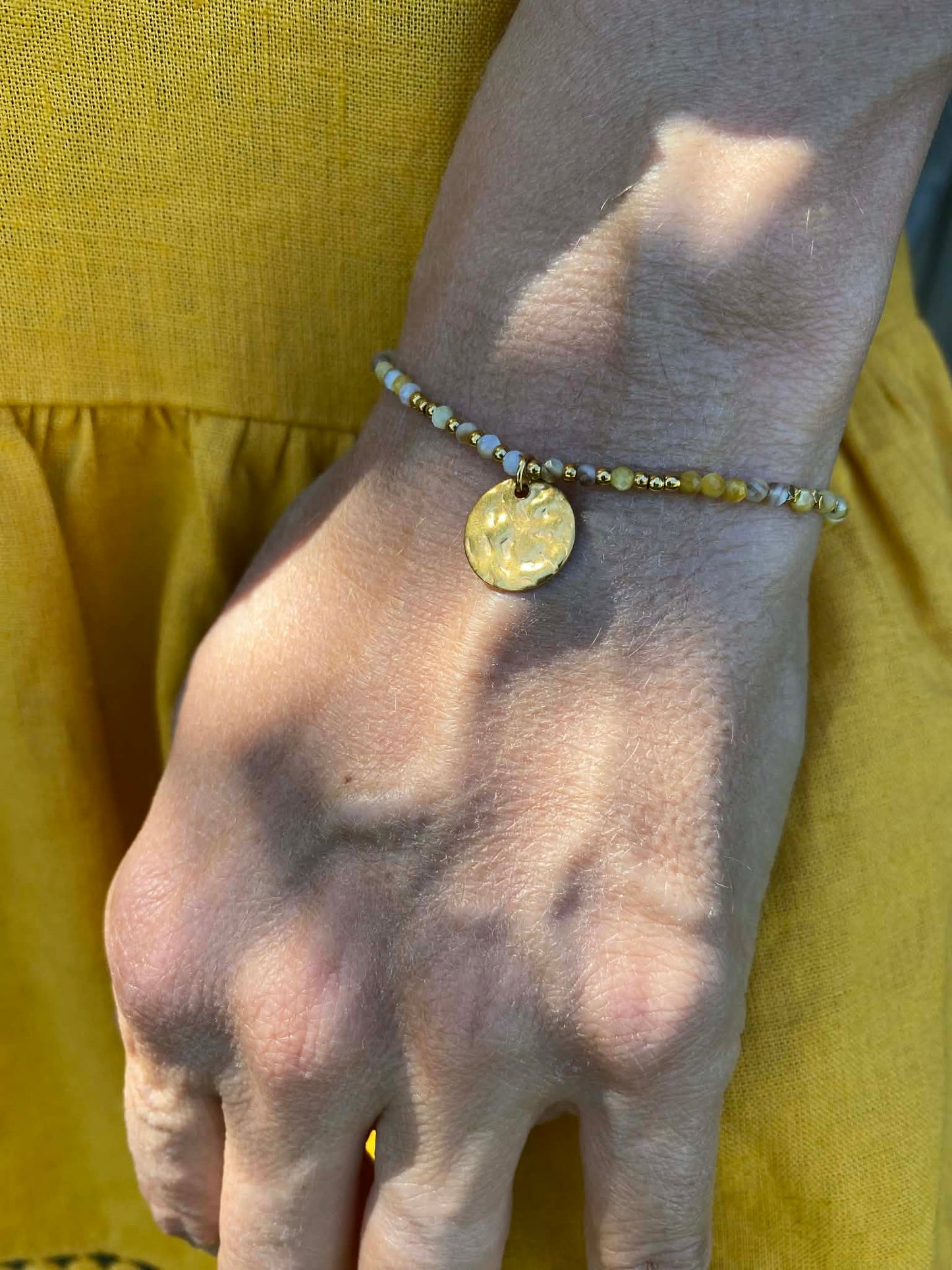 Golden “sun”, yellow bracelet Alba