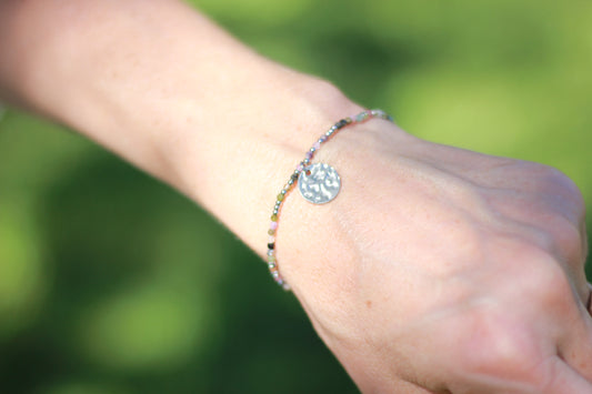 Alba silver tourmaline necklace and bracelet set Sundaymood Noosa vibes water safe jewelry