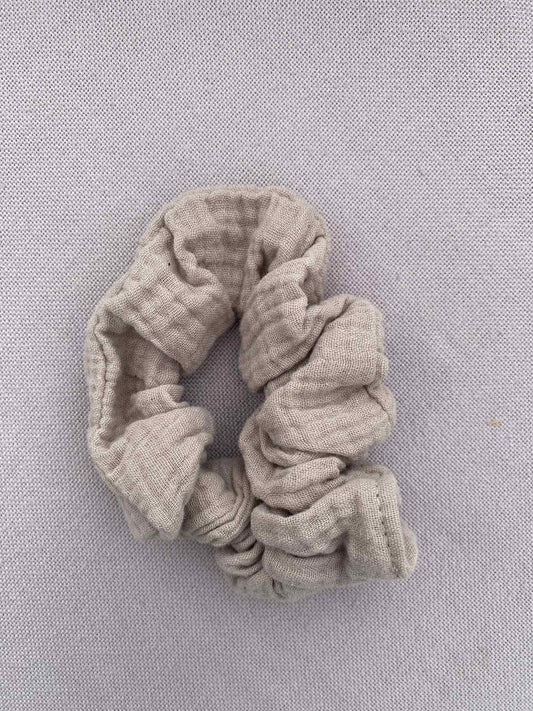 Beige scrunchy