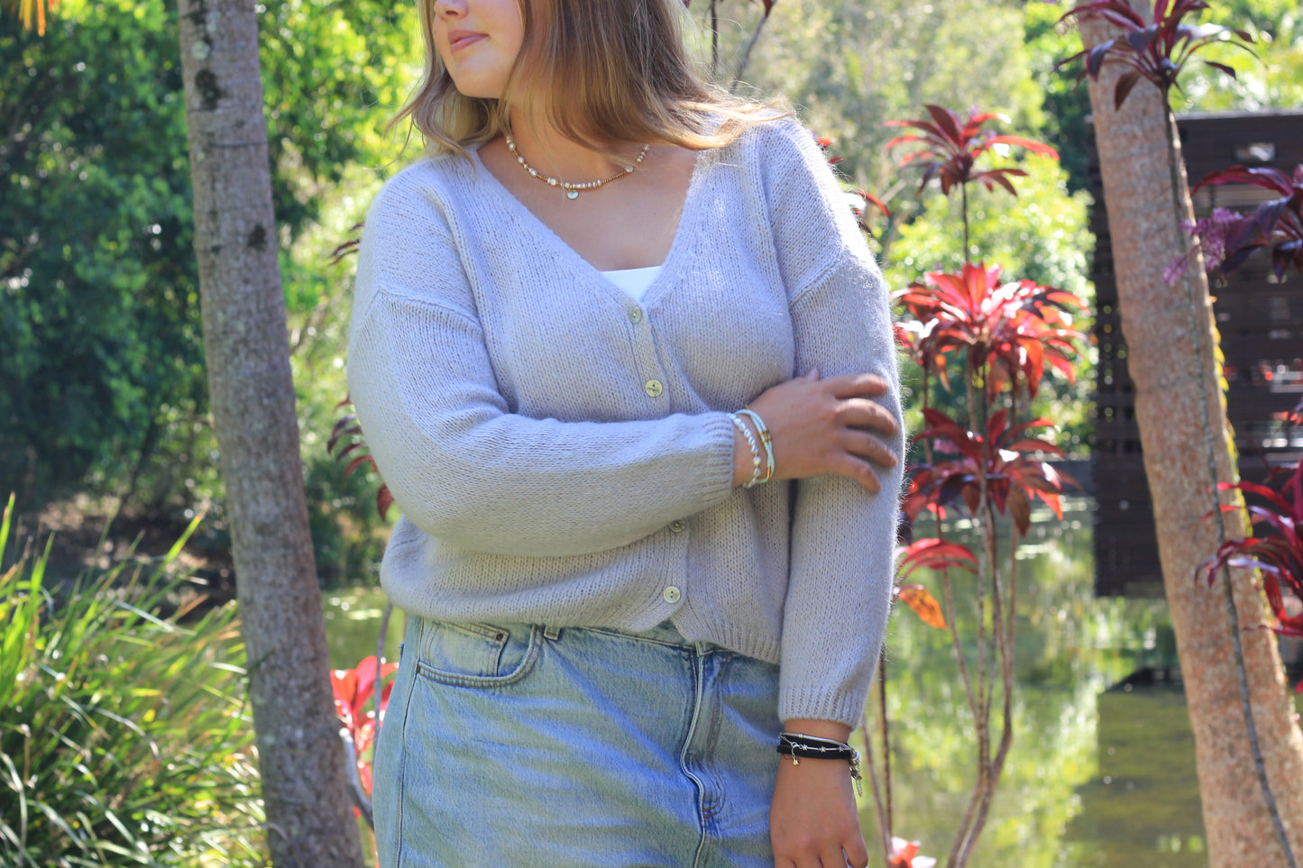 Cardigan Light grey, Sunday