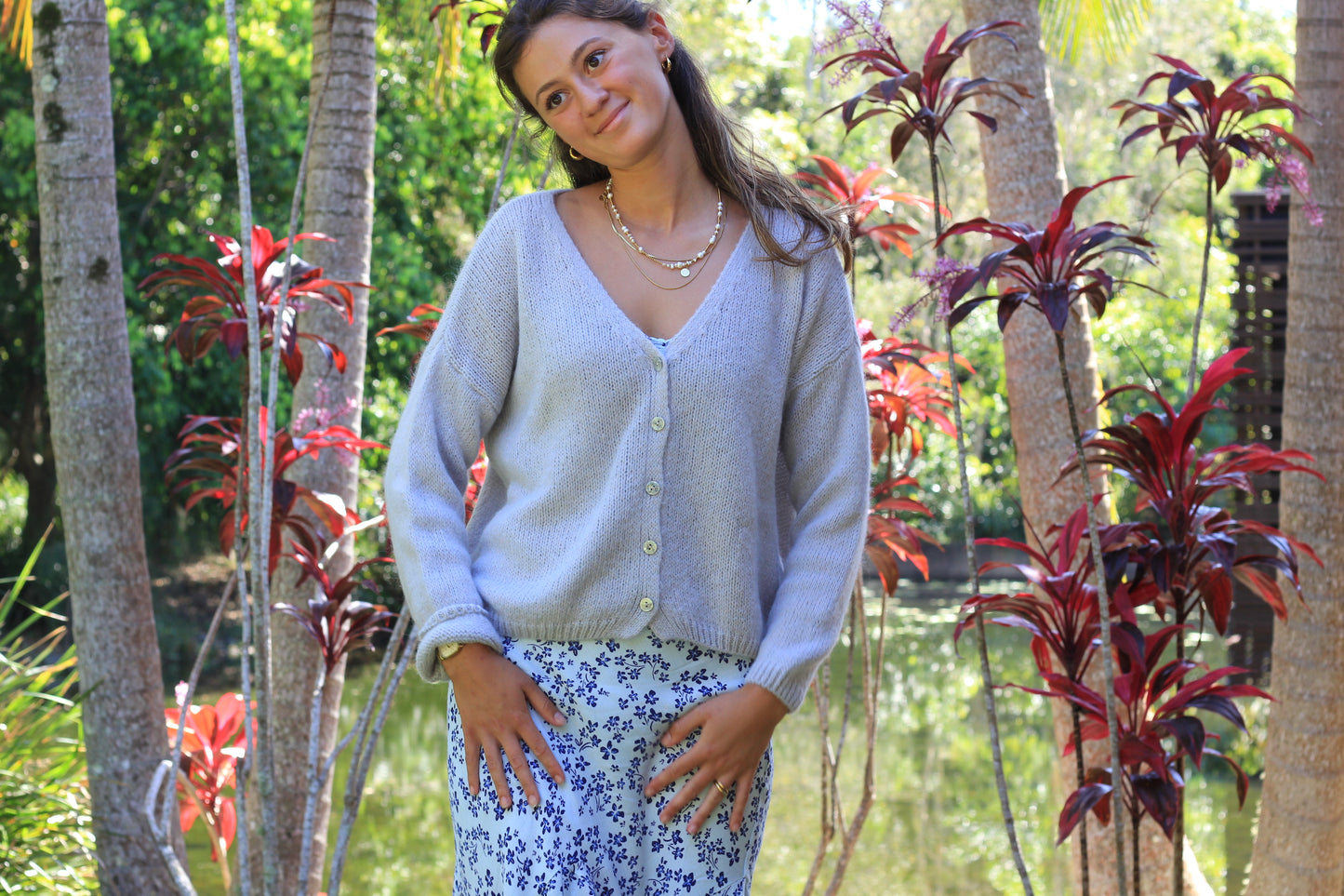 Cardigan Light grey, Sunday