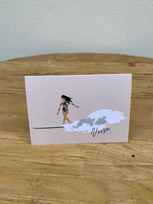 Longboarder woman gift card