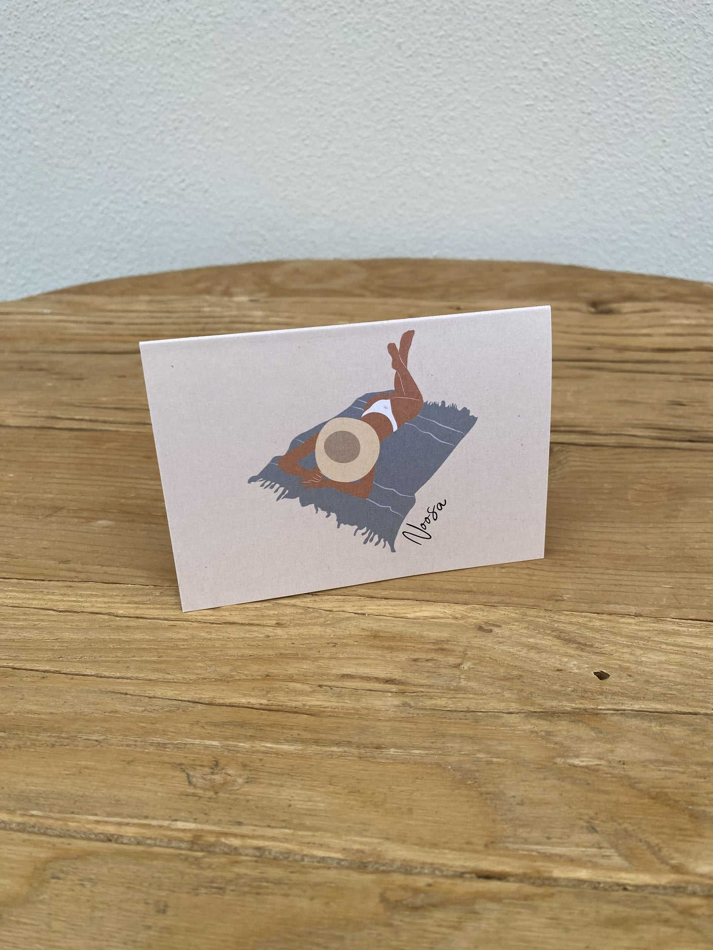 Laying woman gift card