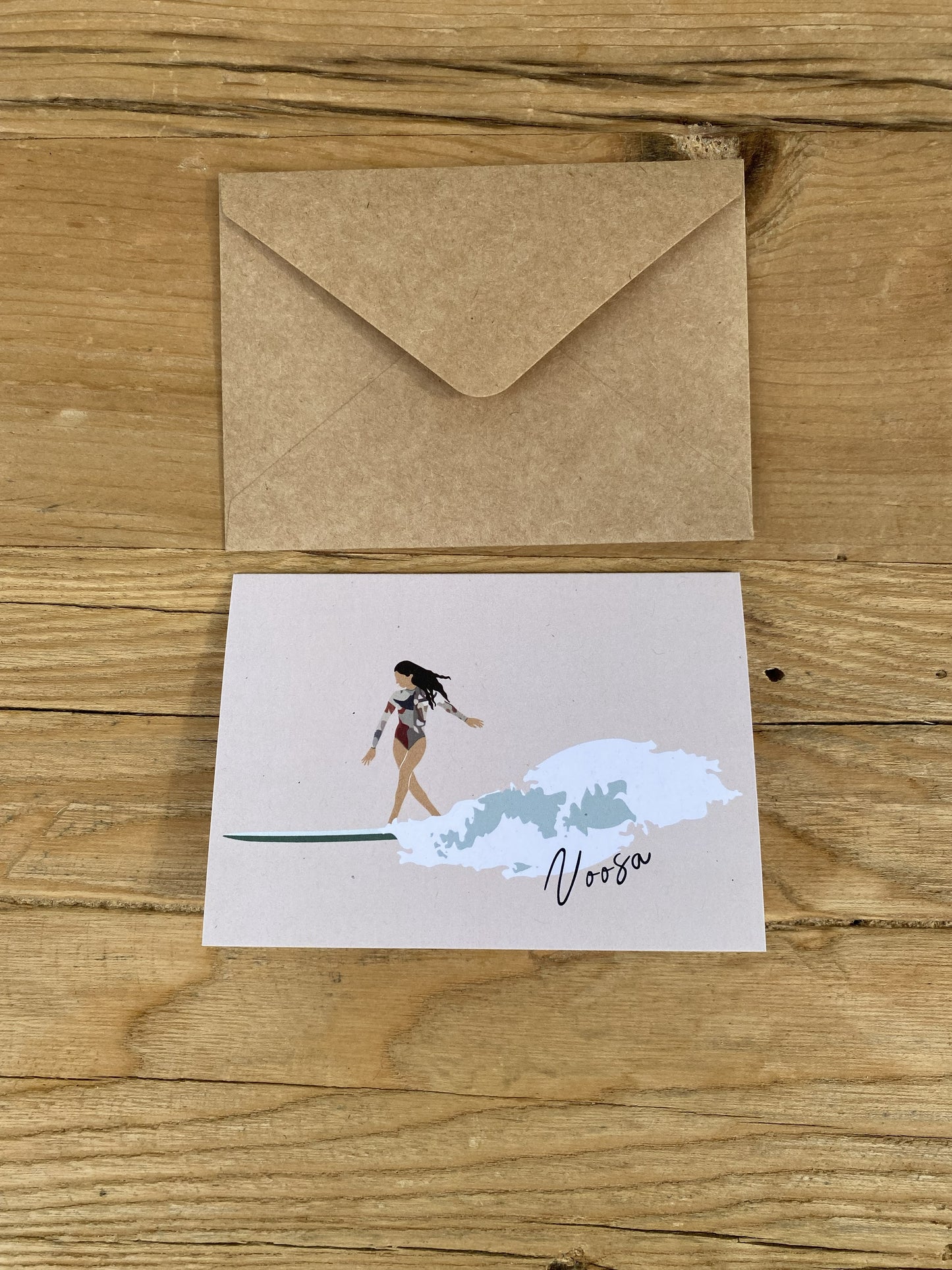 Longboarder woman gift card