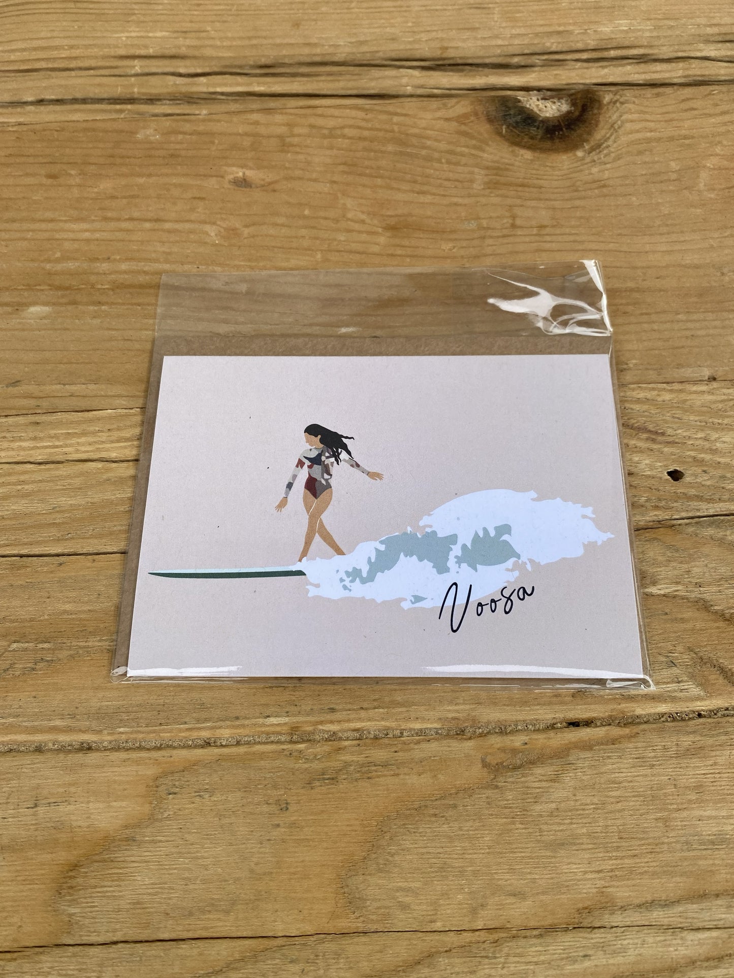 Longboarder woman gift card