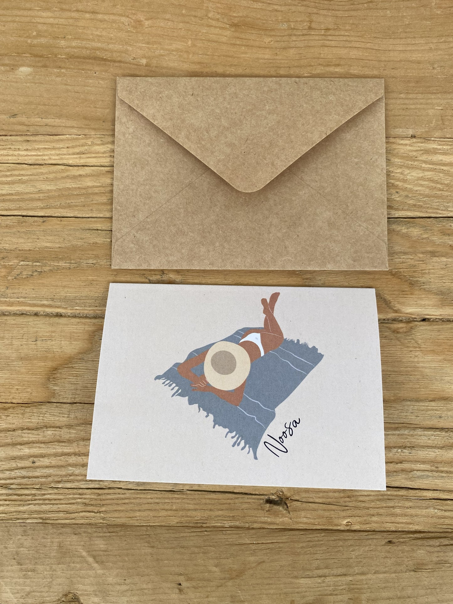 Laying woman gift card