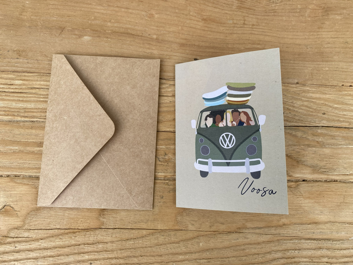 Combi van with friends and boards gift card
