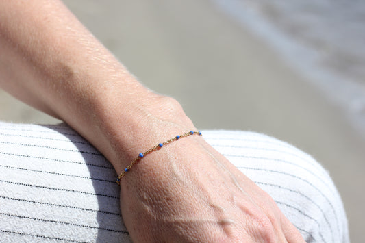 Golden dark blue bracelet Grace