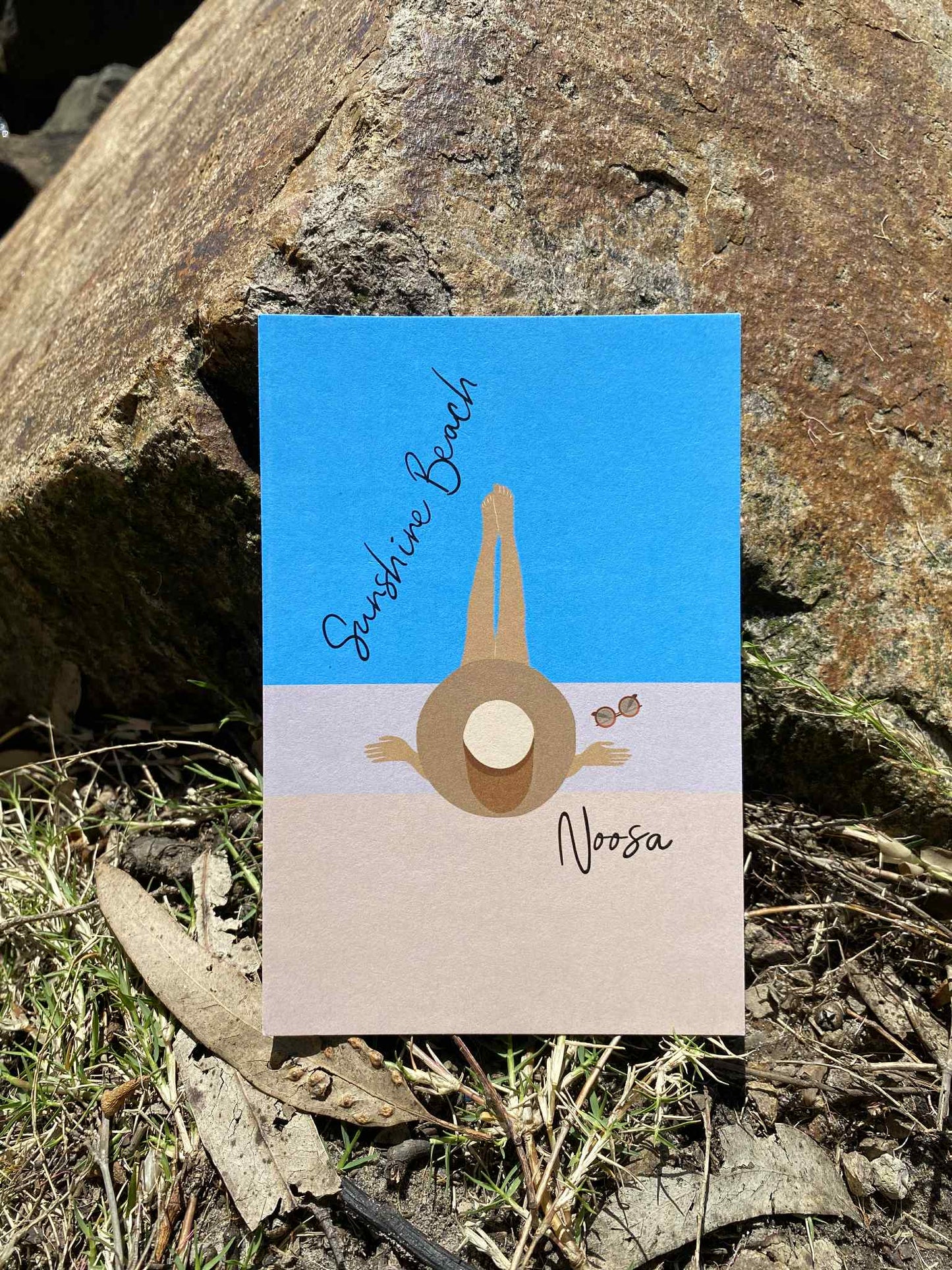 Lady at the pool, Sunshine Beach, Noosa, ecofriendly postcard
