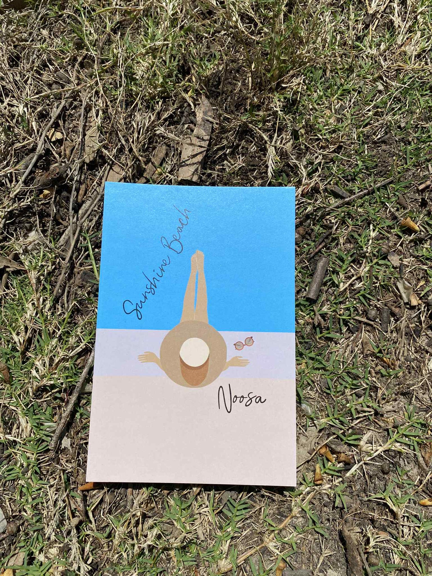 Lady at the pool, Sunshine Beach, Noosa, ecofriendly postcard