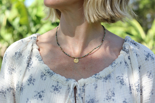 Lagoon necklace SundayMood water safe jewelry Noosa vibes