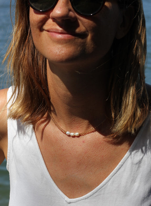 Natural Beige PEARL Choker Necklace – SUSAN Color Collection