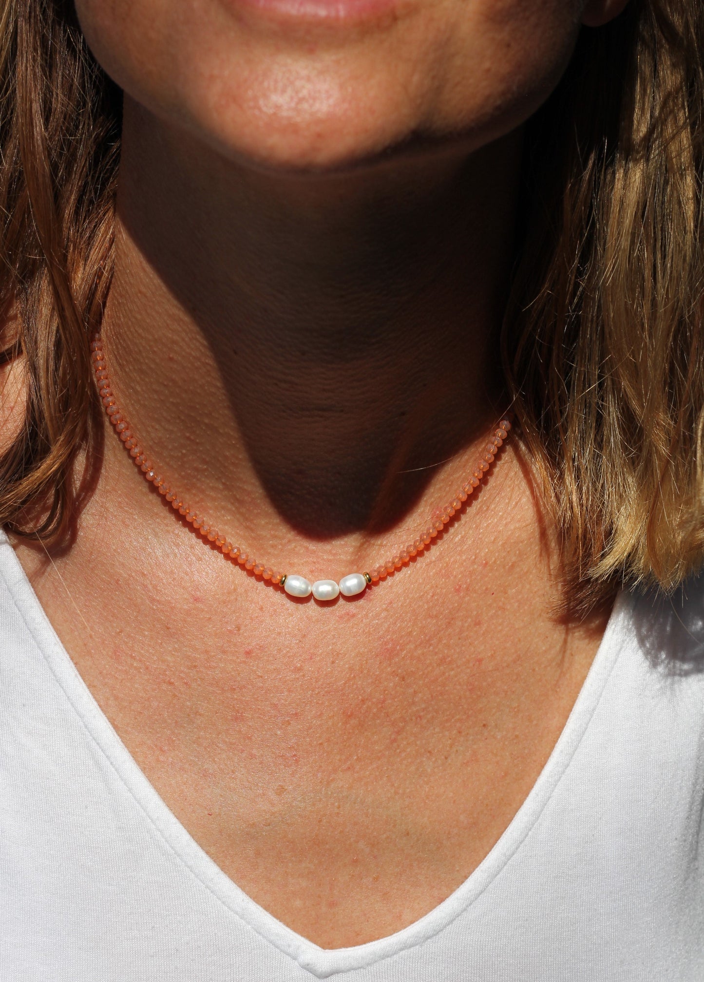 Soft Pink PEARL Choker Necklace – SUSAN Color Collection
