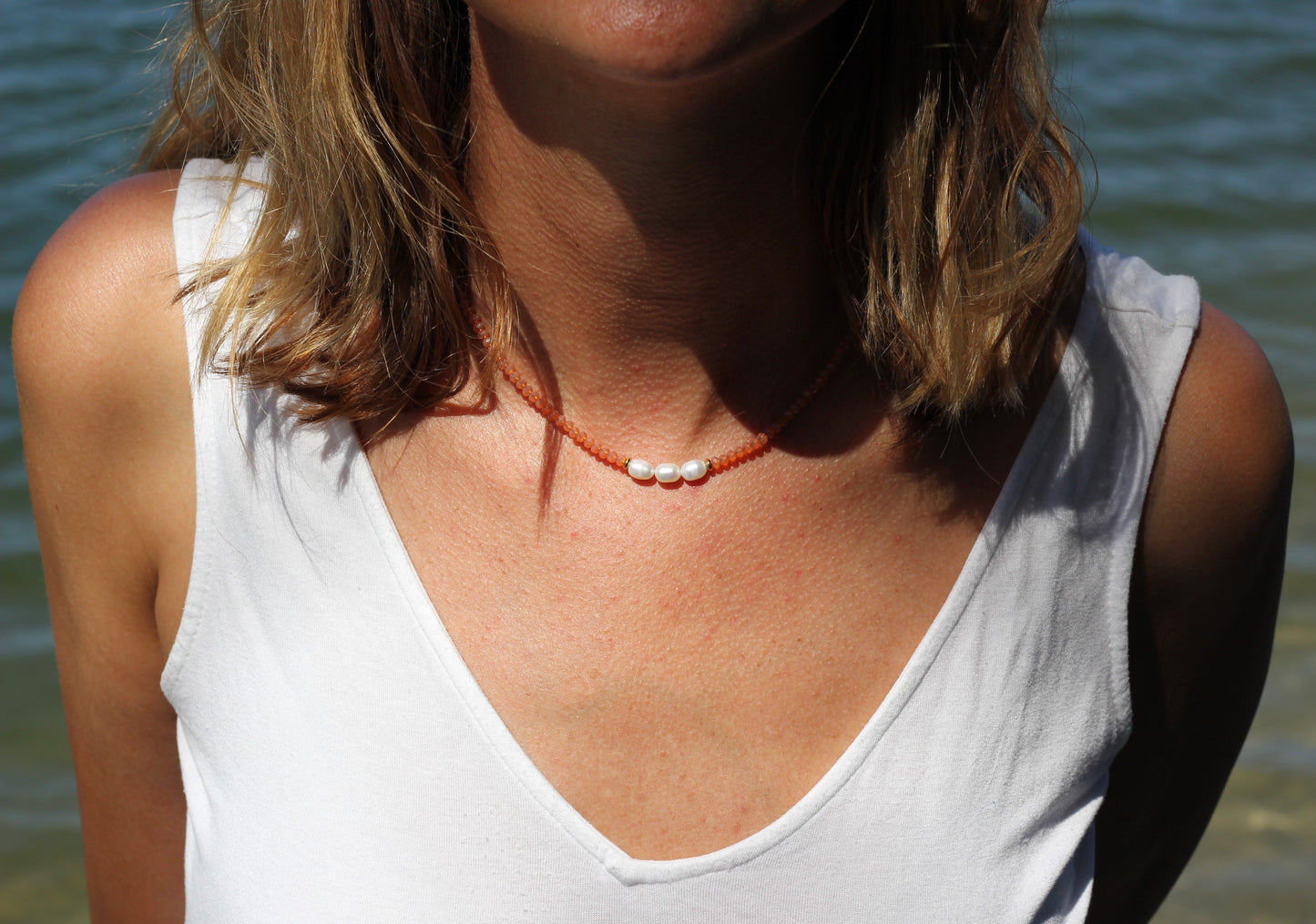Soft Pink PEARL Choker Necklace – SUSAN Color Collection