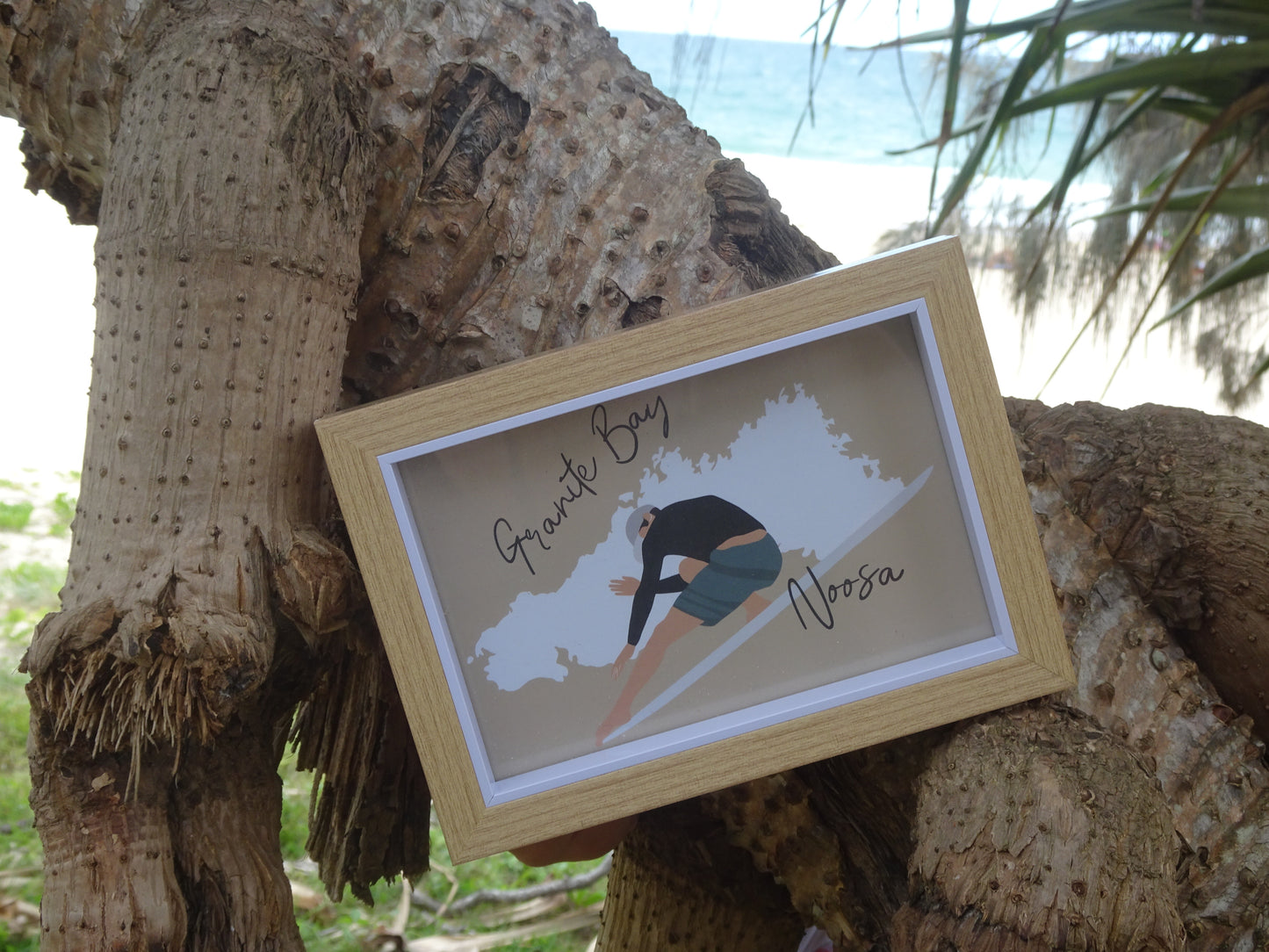 Surfer, Granite Bay Noosa, ecofriendly postcard
