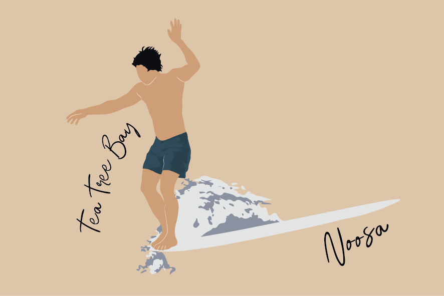 Toes on the nose, Tea Tree Bay Noosa, ecofriendly postcard