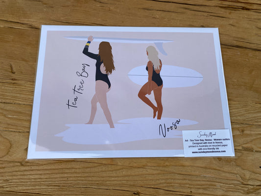Surfer women, Tea Tree Bay Noosa, ecofriendly A4